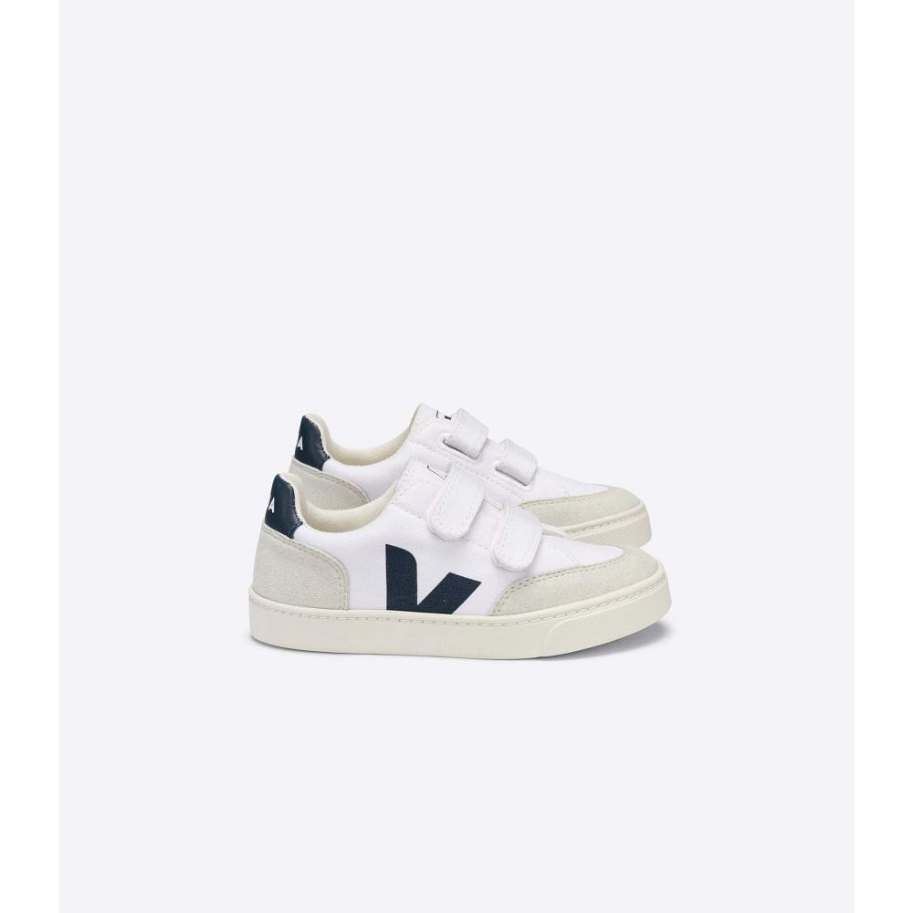 Veja V-12 CANVAS Kids\' Shoes White | NZ 806DFM